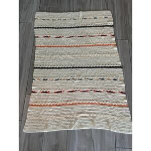 Handmade Afghan Handmade Stitched Crochet Multicolor Throw /Blanket 59" x41"‎
